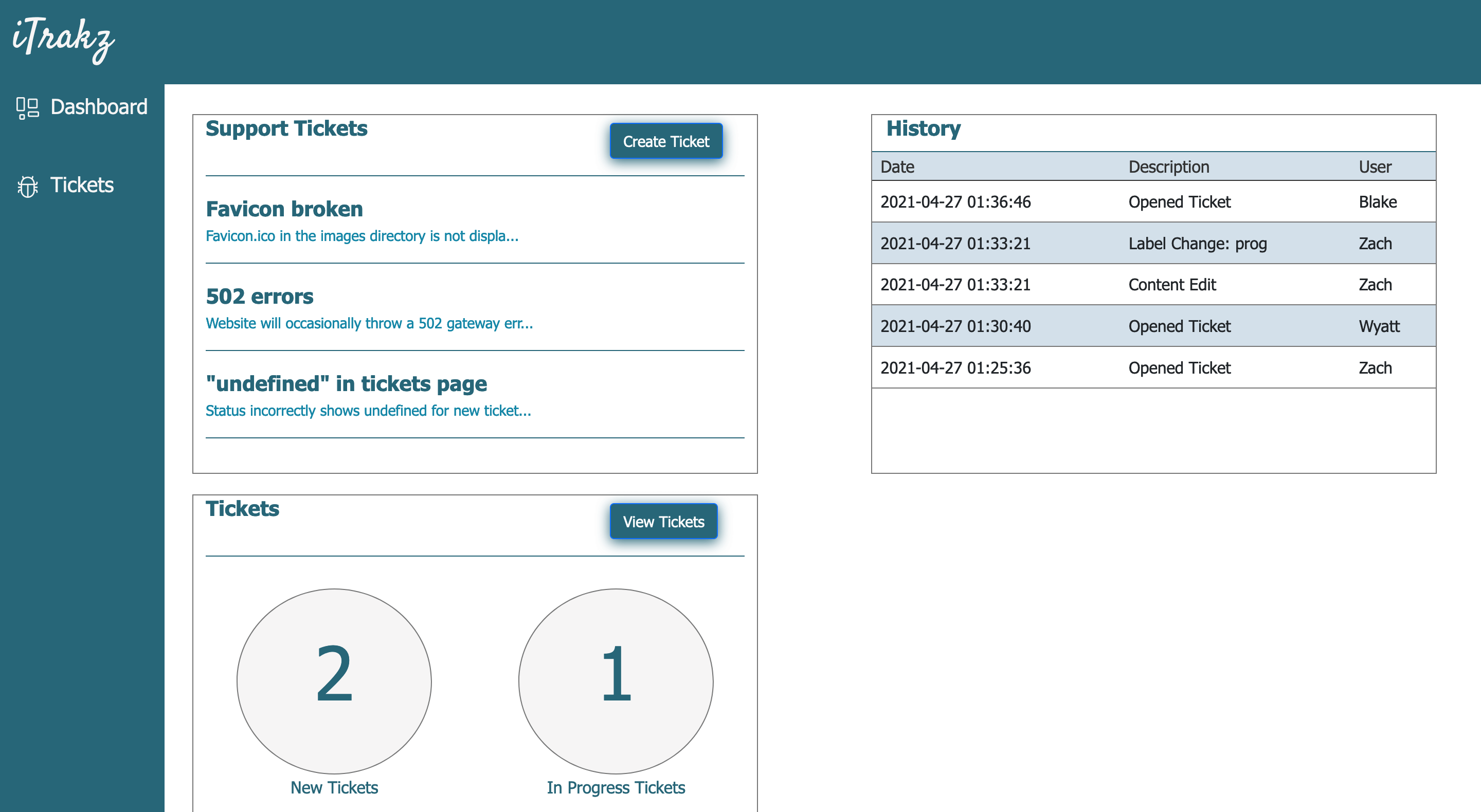 iTrakz Screenschot